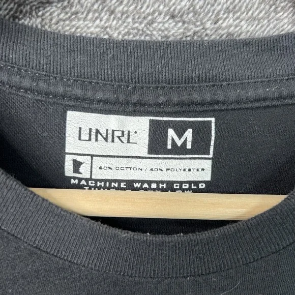 UNRL Classic Black Men's Size Medium Cotton Blend t-Shirt - Picture 2 of 7